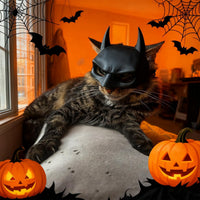 Batman Cat Mask for Pets — Matte Bat Costume  for Cats & Small Dogs - imagen 5