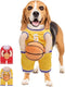 2025 New Dog Halloween Costumes, Dog Basketball Costume with Ball, Halloween Costumes with Basketball, Costume for Small Medium Large Dogs (1*Yellow, Small)