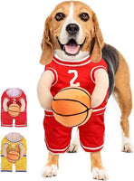 2025 New Dog Halloween Costumes, Dog Basketball Costume with Ball, Halloween Costumes with Basketball, Costume for Small Medium Large Dogs (1*RED, Small) - imagen 2
