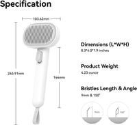 3-in-1 Steam Cat Brush — Self-Cleaning,  Massage & Hair Removal for Cats and Dogs - imagen 8