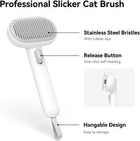 3-in-1 Steam Cat Brush — Self-Cleaning,  Massage & Hair Removal for Cats and Dogs - imagen 3
