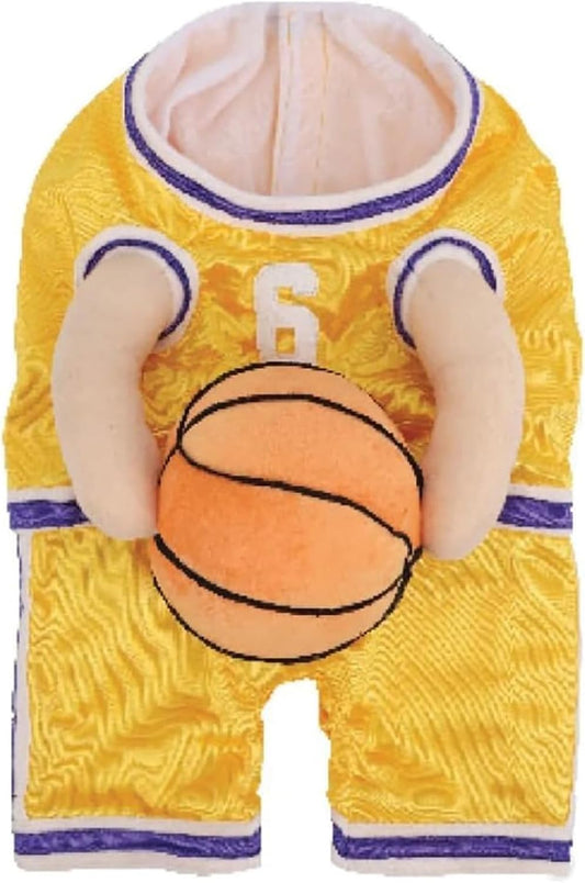 2025 New Dog Halloween Costumes, Dog Basketball Costume with Ball, Halloween Costumes with Basketball, Costume for Small Medium Large Dogs (1*Yellow, Small)